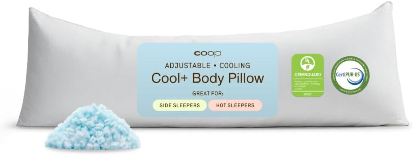 Ultimate Cooling Gel Body Pillow 18x52 - Adjustable Support & Washable Cover