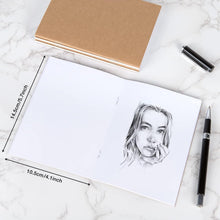 Load image into Gallery viewer, Portable 100 Count Mini Journals - 4.1" x 5.7" Kraft Notebooks for Creativity