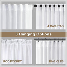 Load image into Gallery viewer, Elegant 90 Inch White Linen Curtains - Set of 2 Panels for Light Filtering Charm