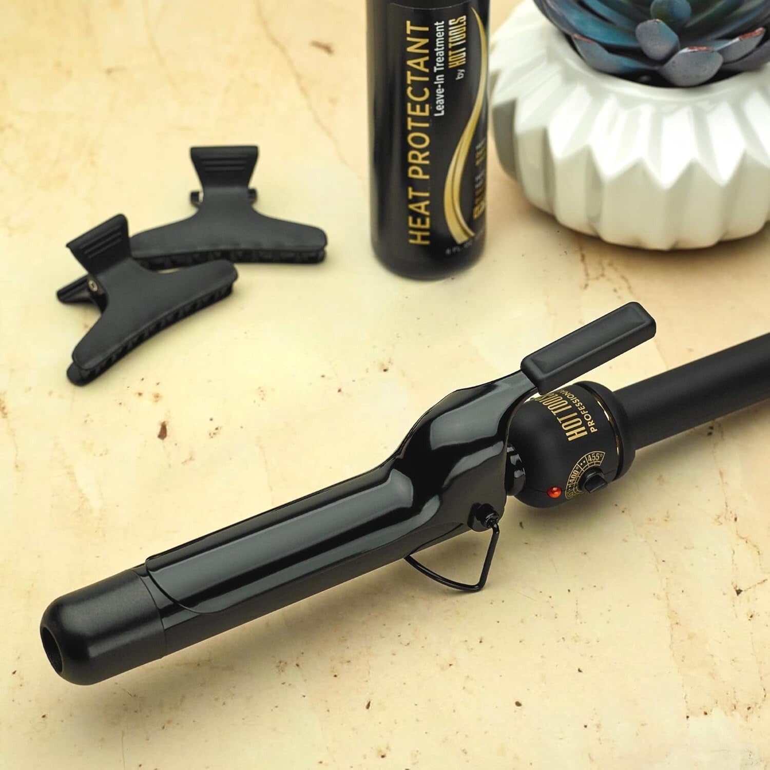 Black Gold Titanium Curling Iron - 1.25 inch for Effortless, Long-Lasting Curls
