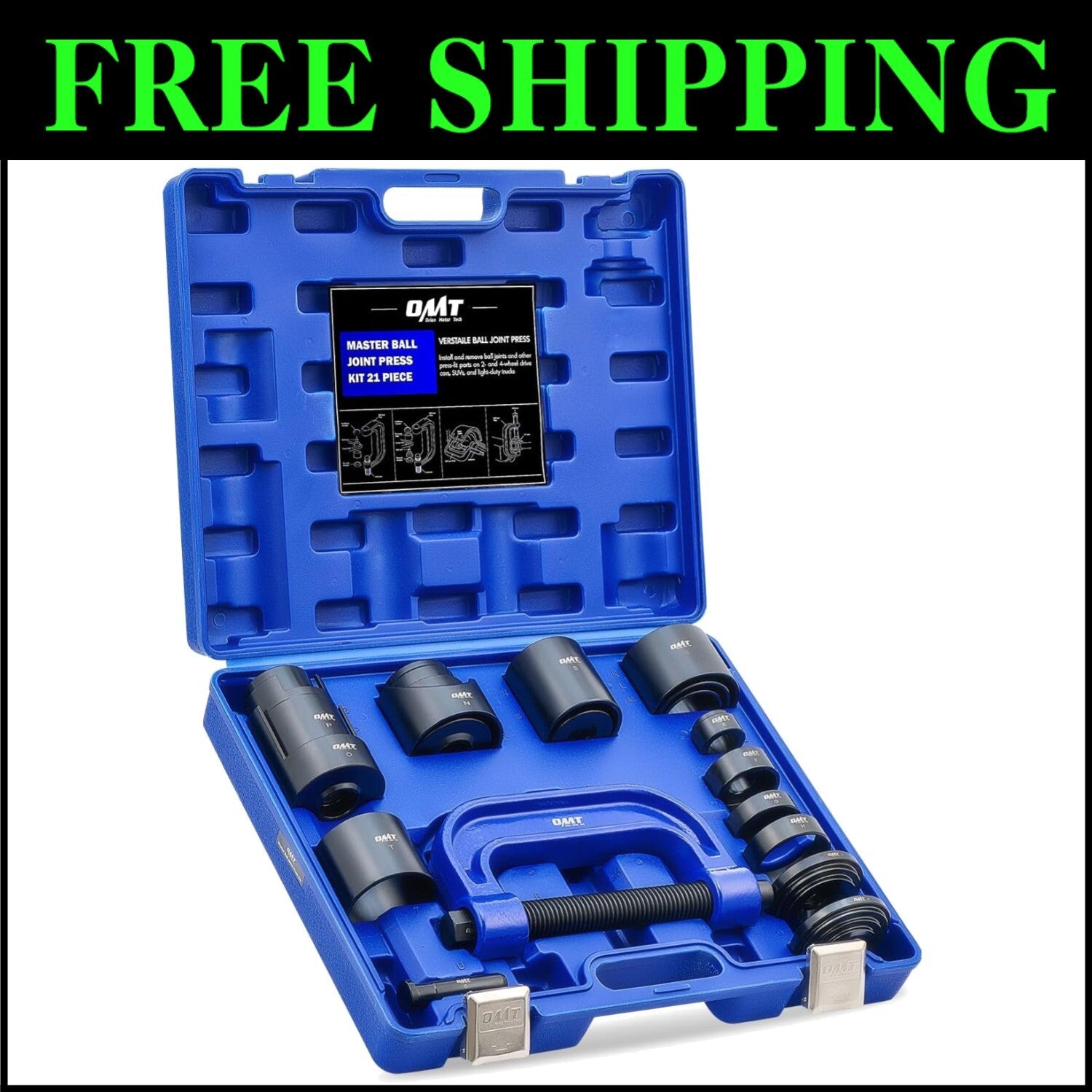 Professional 21PCS Ball Joint and Bushing Removal Tool Set for Diverse Vehicles