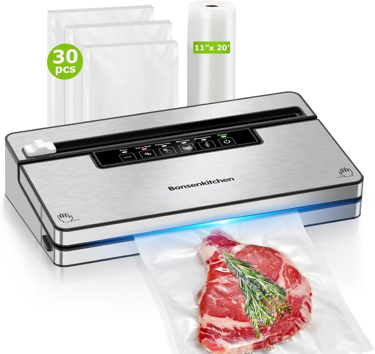 5-in-1 Food Vacuum Sealer Machine with Built-In Cutter & Sustainable Design