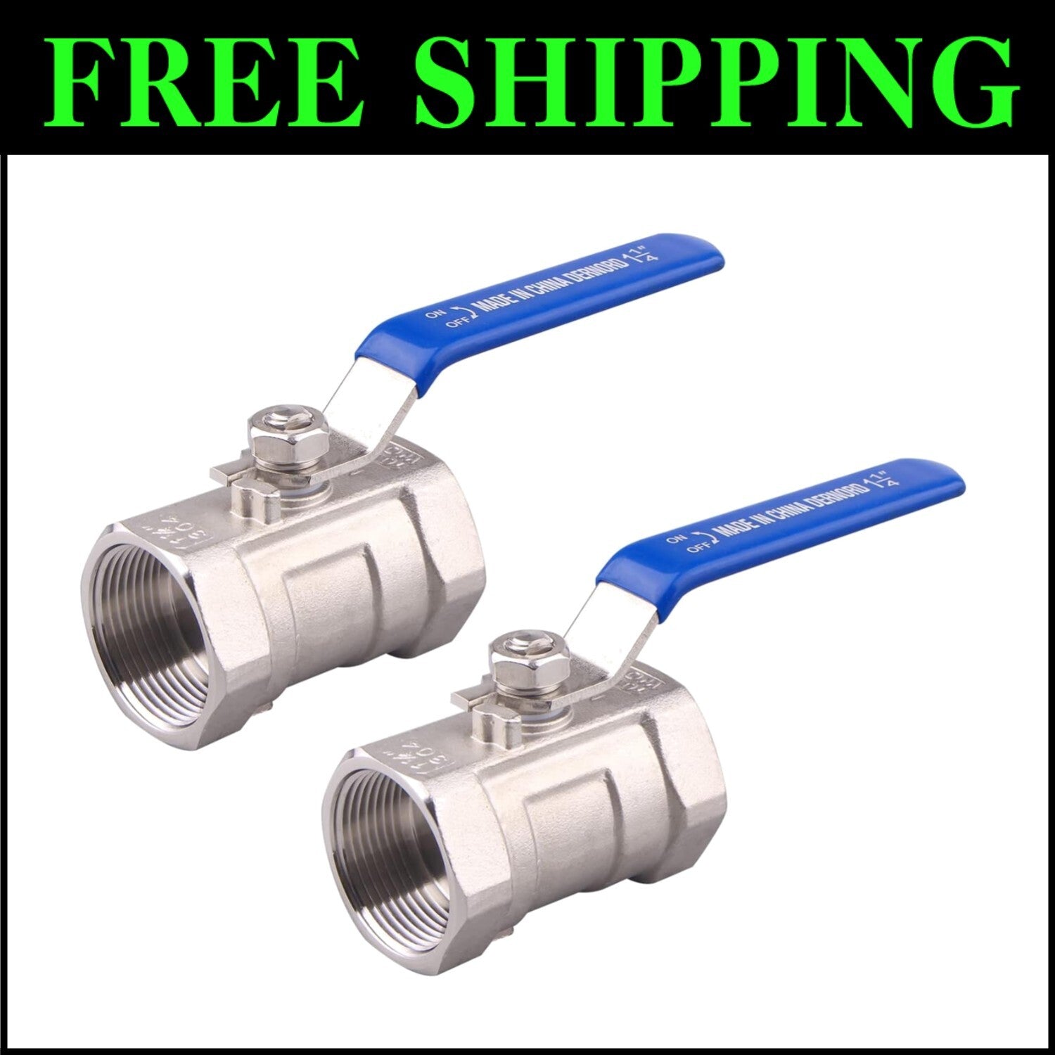 High Pressure 1.25 Inch NPT Stainless Steel Ball Valves - Durable & Leak-Proof