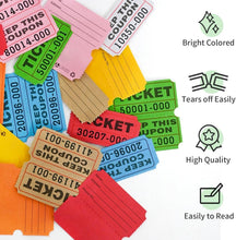Load image into Gallery viewer, Complete Raffle Ticket Set - 8000 Consecutively Numbered Tickets for Any Event