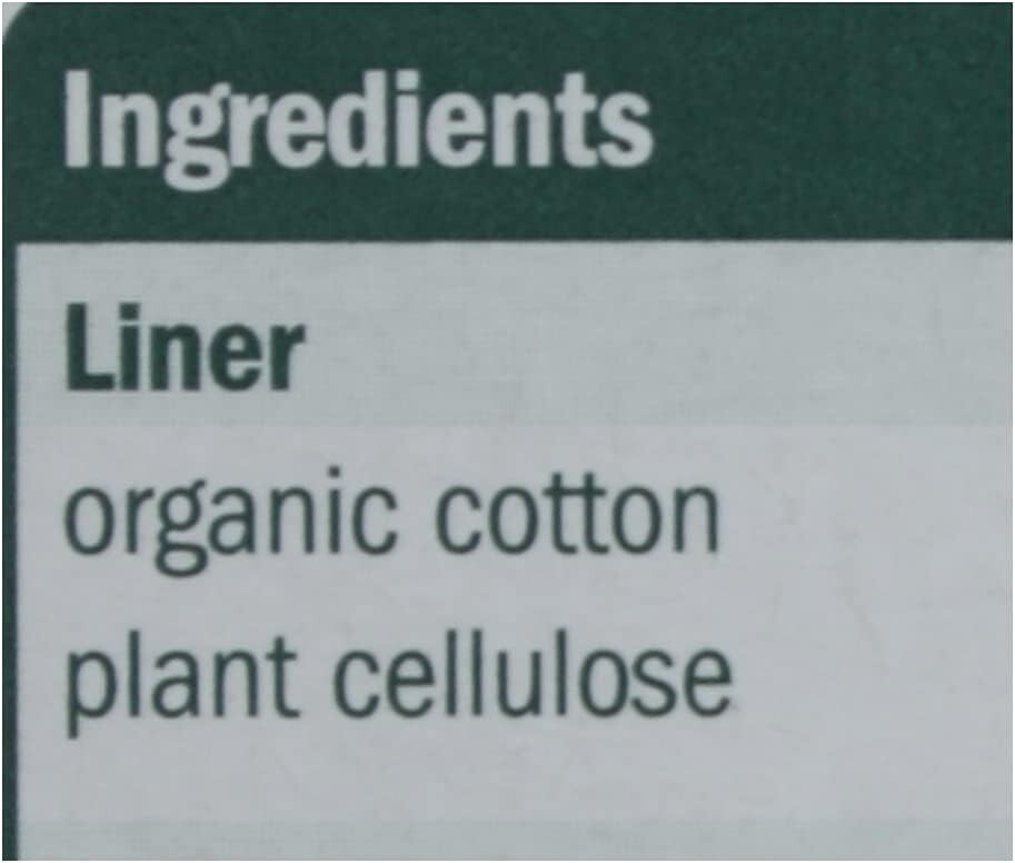 Organic Cotton Curved Panty Liners - 30 Count, Pack of 16 for Sensitive Skin