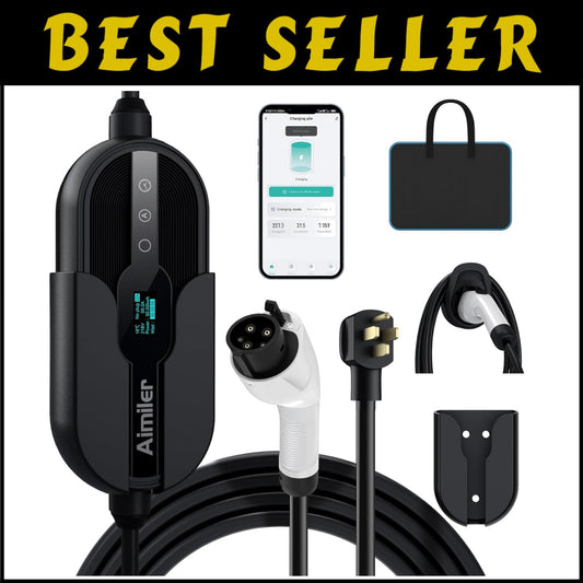 High-Speed Level 2 32Amp EV Charger with NEMA 14-50 Plug - 25ft Cable Included