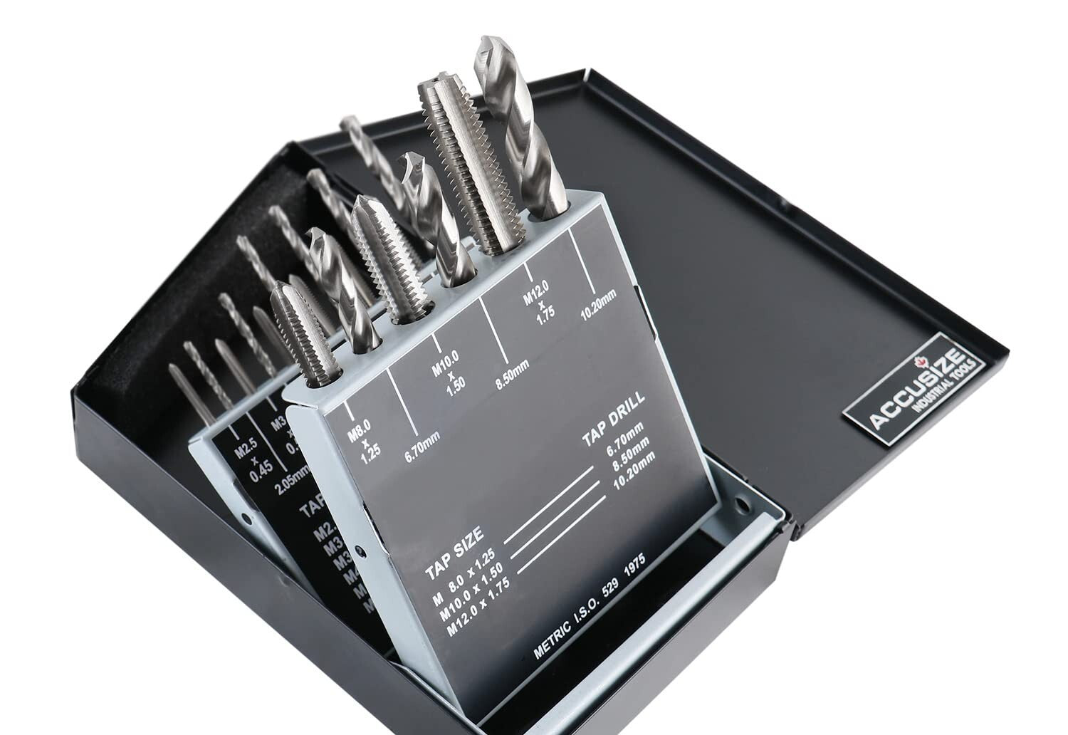 Precision Ground 18 Pc Metric Tap and Drill Set for Metalworking Efficiency
