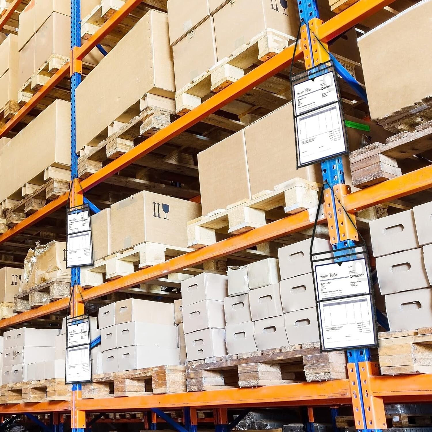 Clear 9x12 Work Order Plastic Sleeves with Grommet - 30 Pack for Easy Display