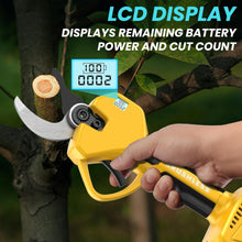 Load image into Gallery viewer, Modern Cordless Pruning Shears with 2 Lithium-Ion Batteries and Safety Features