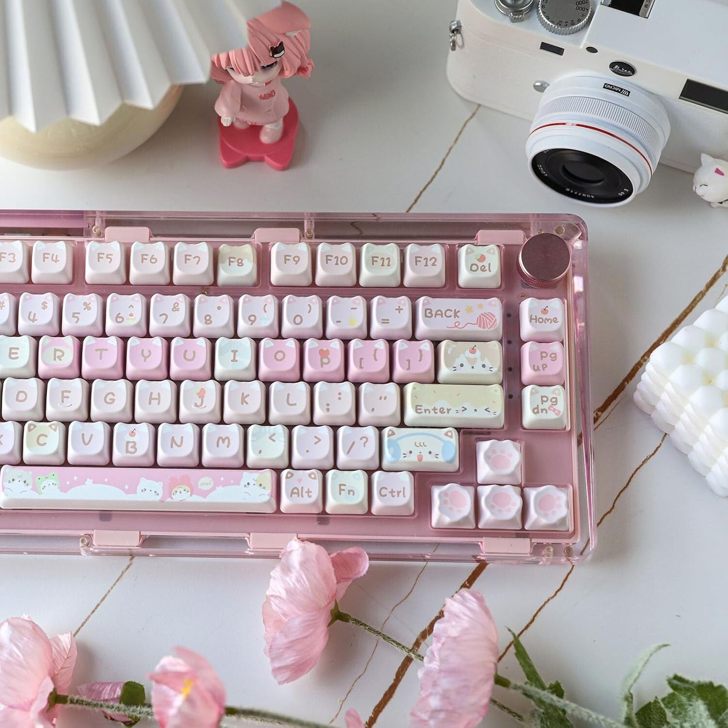 Cute and Ergonomic Meow Meow Squad Keycap Set - Fits Most Mechanical Keyboards