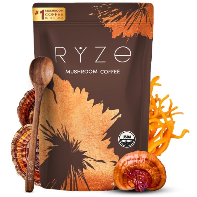 Delicious RYZE Adaptogenic Mushroom Coffee: Focus, Digestion & Energy Boost