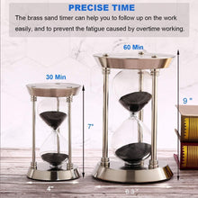 Load image into Gallery viewer, Antique Metal Sand Clock - 60 Minute Decorative Hourglass for Office Elegance