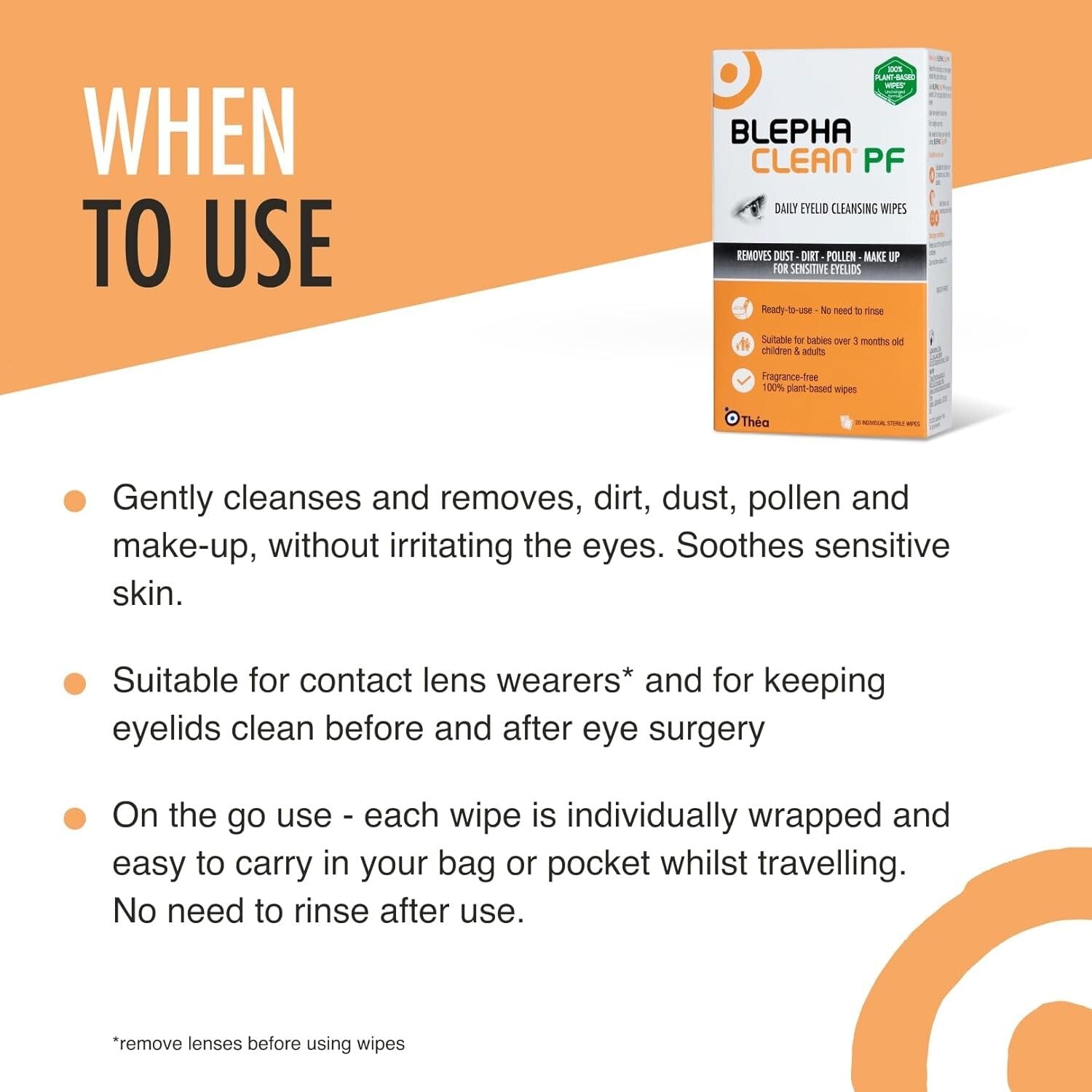 60 Sterile Fragrance-Free Eyelid Wipes for Daily Hygiene & Blepharitis Care