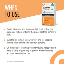 Load image into Gallery viewer, 60 Sterile Fragrance-Free Eyelid Wipes for Daily Hygiene &amp; Blepharitis Care