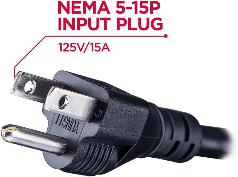 Versatile 1U Rackmount Power Distribution Unit - 10 Outlets, 15A, 15ft Cord