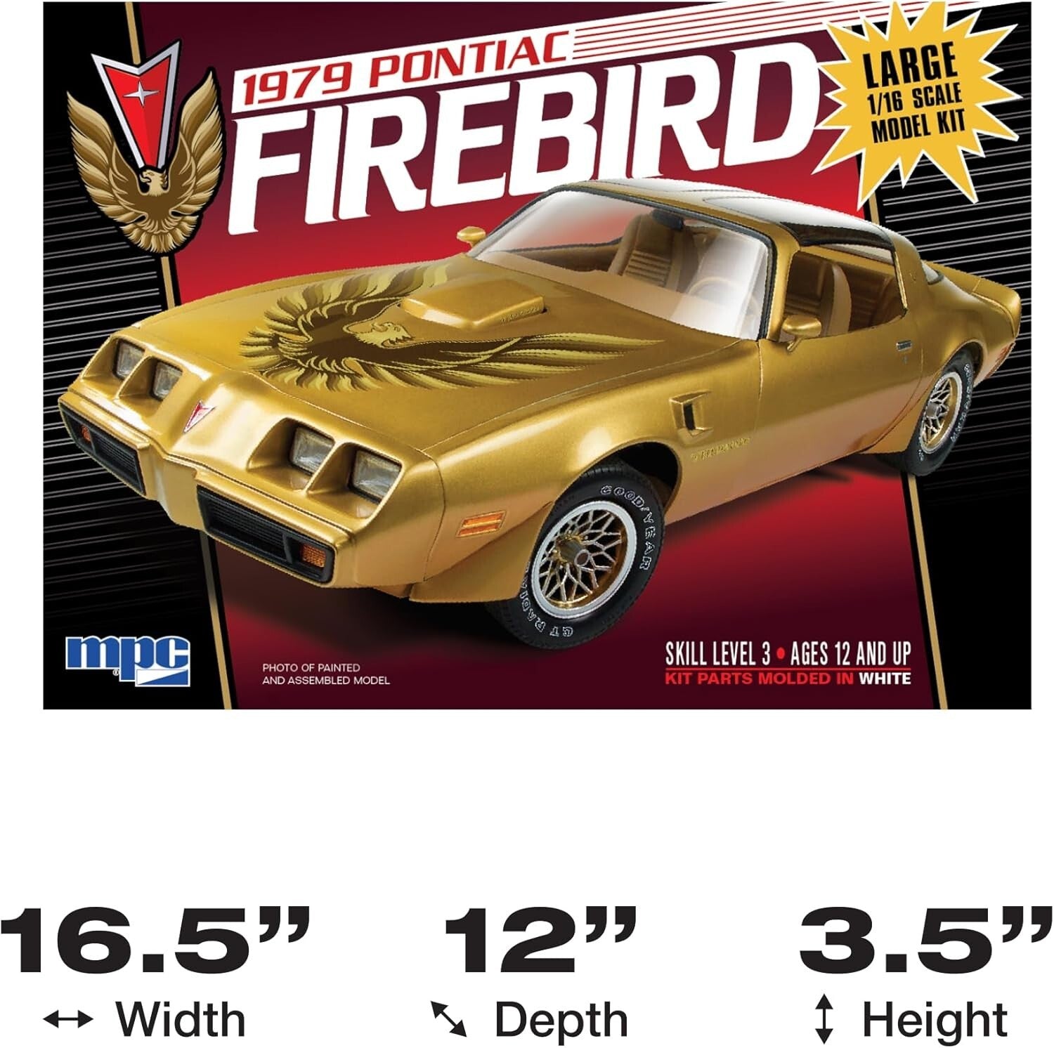 Authentic 1:16 Scale Pontiac Firebird Model Kit – Customizable & Detailed Design