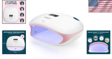 Load image into Gallery viewer, Lightweight 48W LED UV Nail Light with 4 Timers - Effortless Home Nail Care