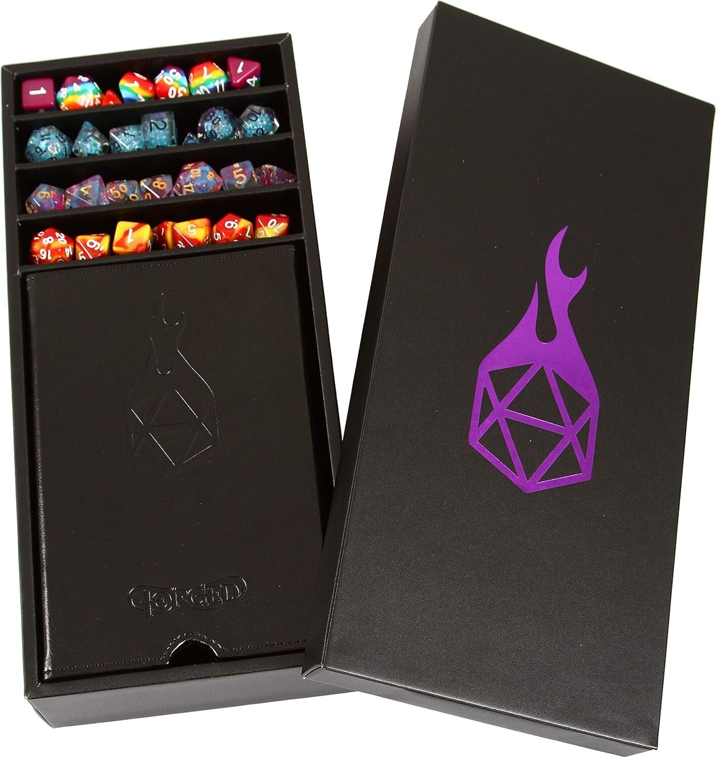 Portable PU Leather Dice Tray and Tower - Ultimate Dungeons & Dragons Storage