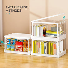 Load image into Gallery viewer, Versatile Clear Storage Bins, 24QT - Stackable Organizers with Magnetic Doors