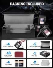 Load image into Gallery viewer, Waterproof Large Card Deck Case with Magnetic Closure &amp; Mini Commander Boxes