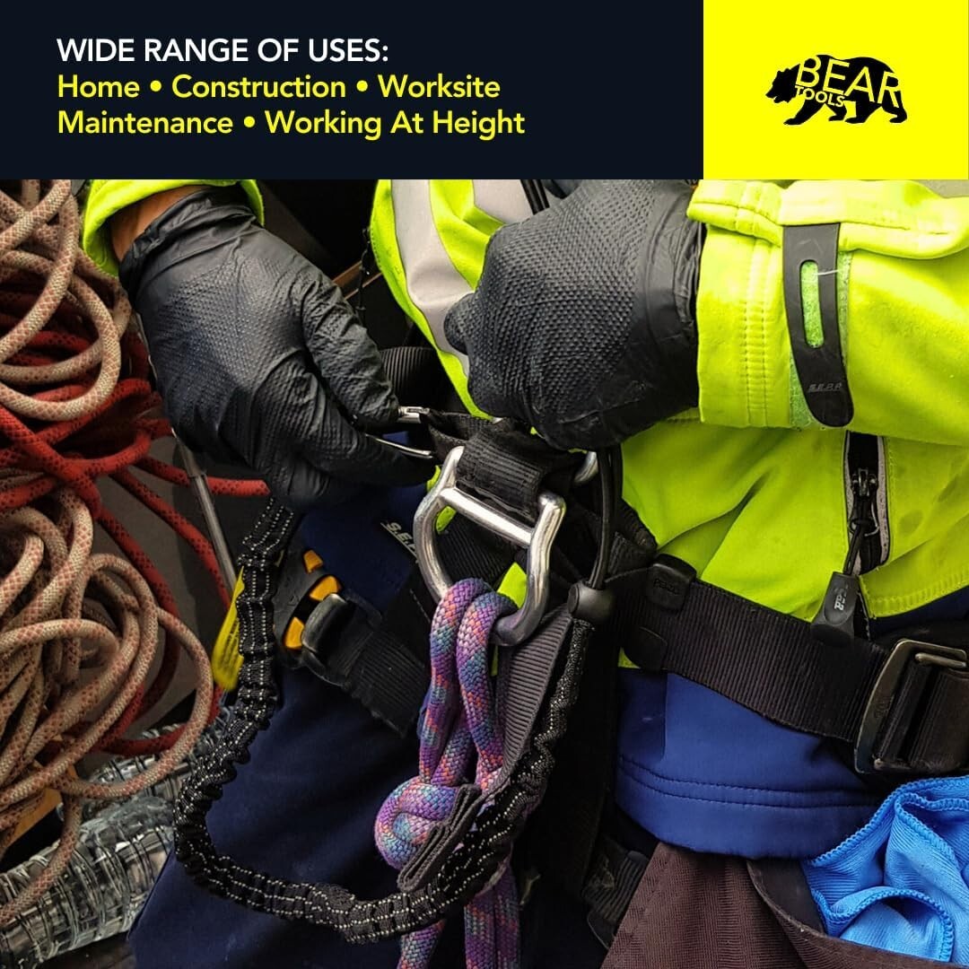 High-Strength Nylon Tool Safety Lanyard with Non-Tangling Carabiner | 10 Pack