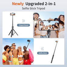 Load image into Gallery viewer, Portable Magnetic Selfie Tripod with Adjustable Height &amp; Remote for All Phones