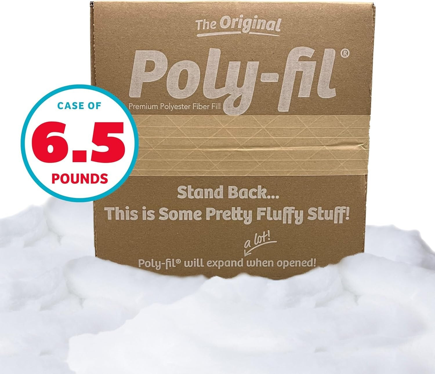 Soft and Resilient Polyester Fiber Fill - Ideal Stuffing for Crafts & Pillows