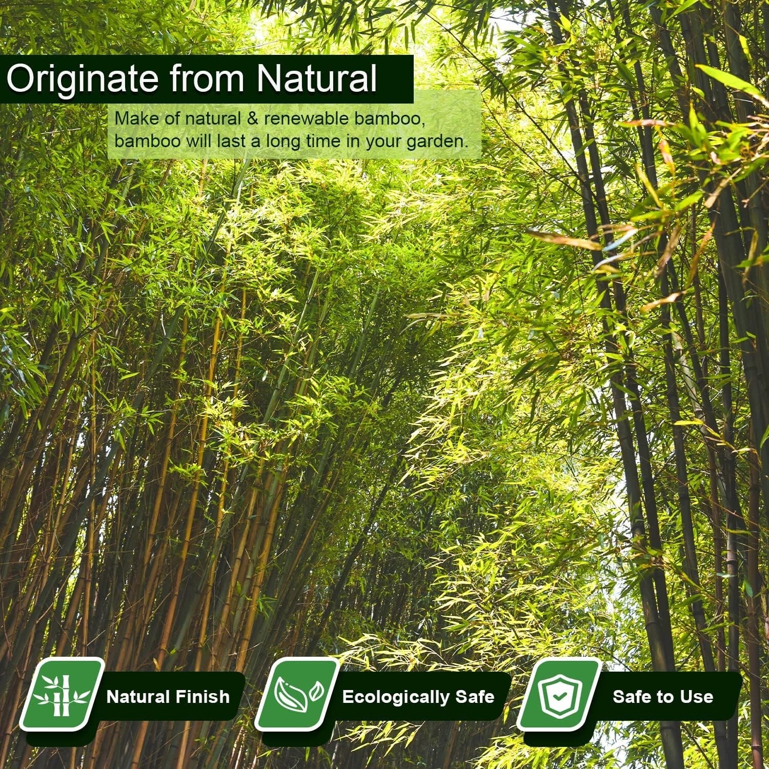 Versatile 20-Pack 6FT Bamboo Stakes for Strong Support & Garden Organization