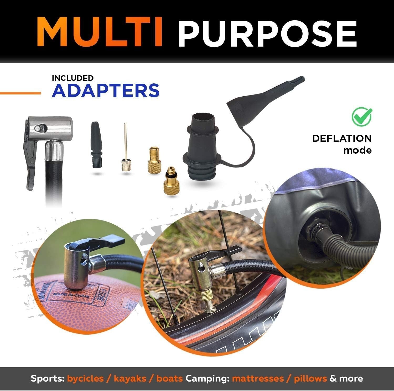 Compact Tire Inflator & Deflator with 20V Lithium Battery - Emergency Ready