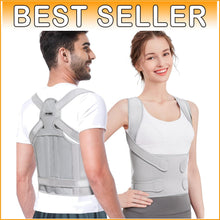 Load image into Gallery viewer, Adjustable Back Brace Posture Corrector for Pain Relief &amp; Better Alignment