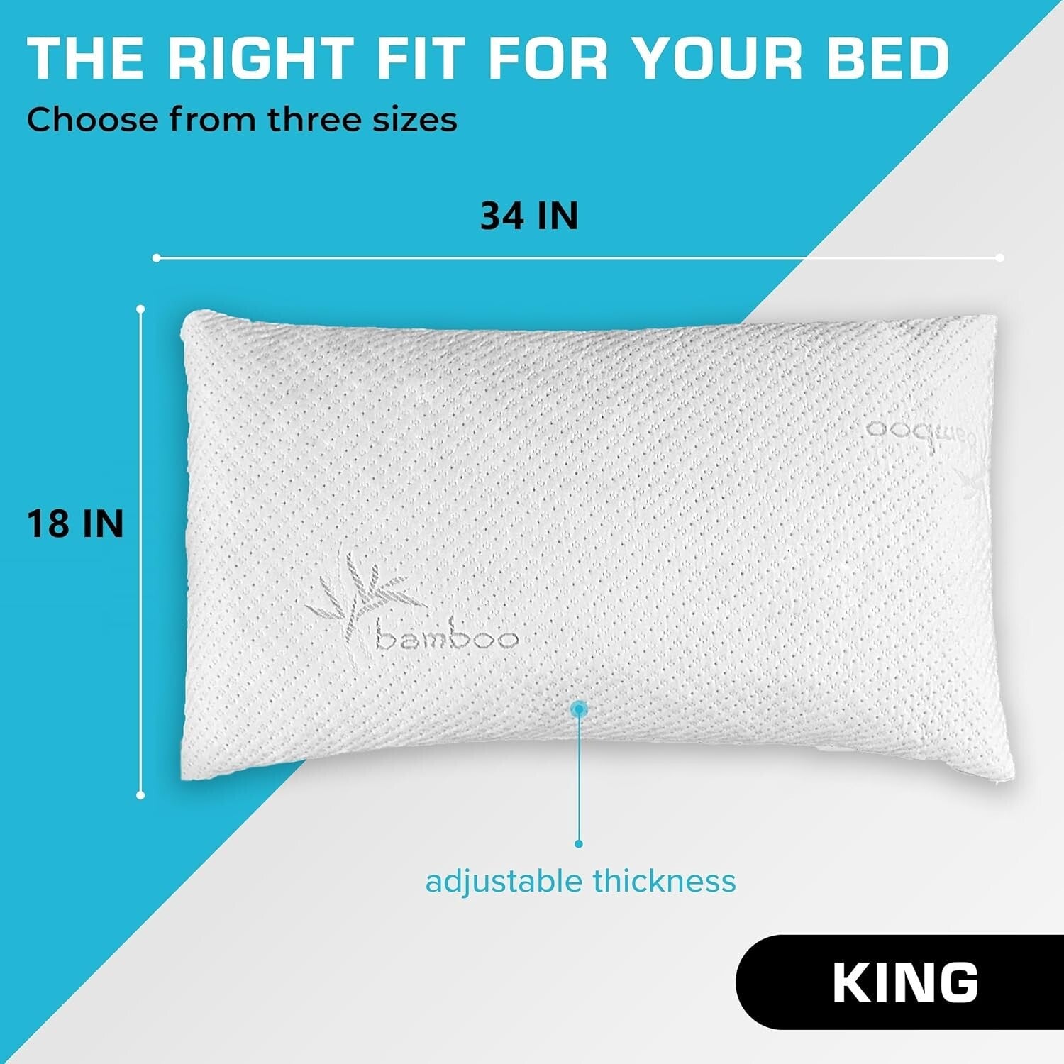 2-Pack Premium King Pillows with Cooling Cover - Ideal for All Sleep Positions