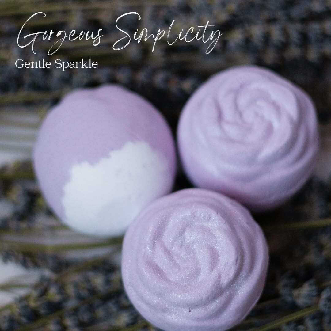 Aromatherapy Lavender Bath Bombs - 12 Large Organic Bath Balls for Relaxation