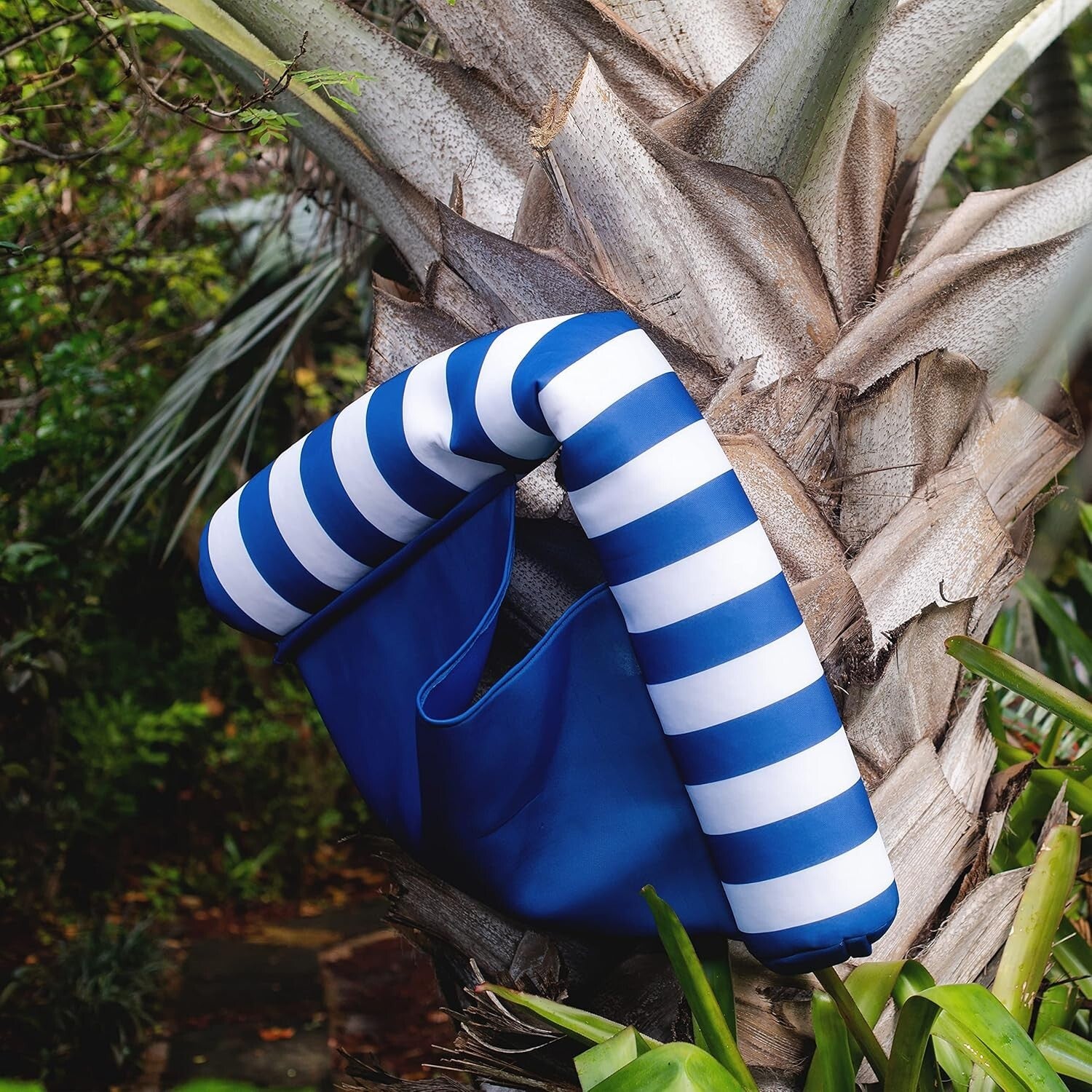 Americana Nautical Stripe Pool Float - Lightweight & Easy Carry for Summer Fun