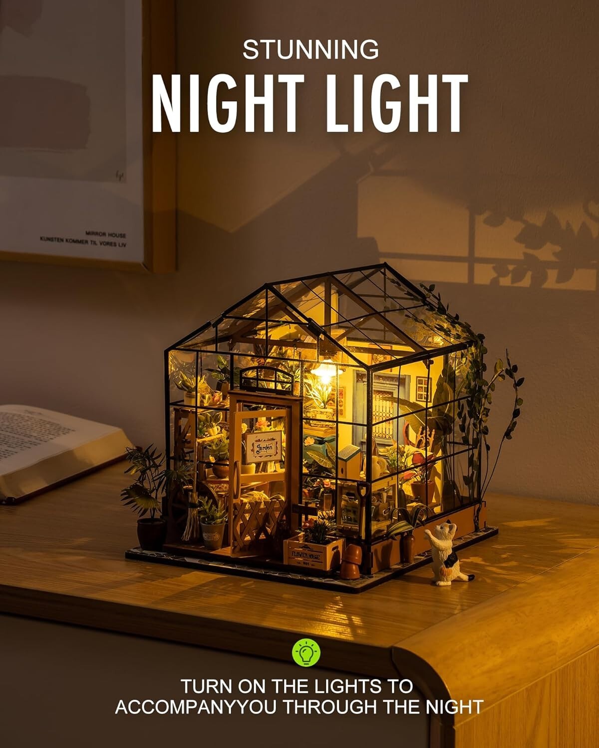 Charming DIY Mini Greenhouse Kit with Furniture: Perfect Gift for Plant Lovers