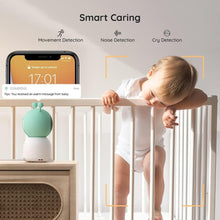 Load image into Gallery viewer, Smart Baby Monitor: 2K Resolution, Night Vision, &amp; Dual App Control - Lullabies