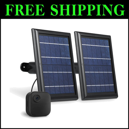 Weatherproof 2-Pack Solar Panels with Internal Battery for Blink Outdoor Cams