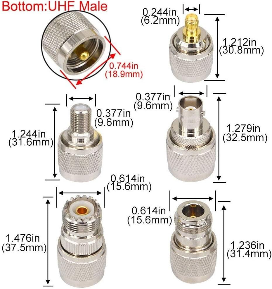 Ultimate 20PCS UHF Adapter Kit: Ideal for Amateur Radio and Wireless Devices