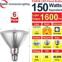 Load image into Gallery viewer, Energy-Efficient Glass Flood Light Bulbs - 150W Equivalent, 3000K Bright White