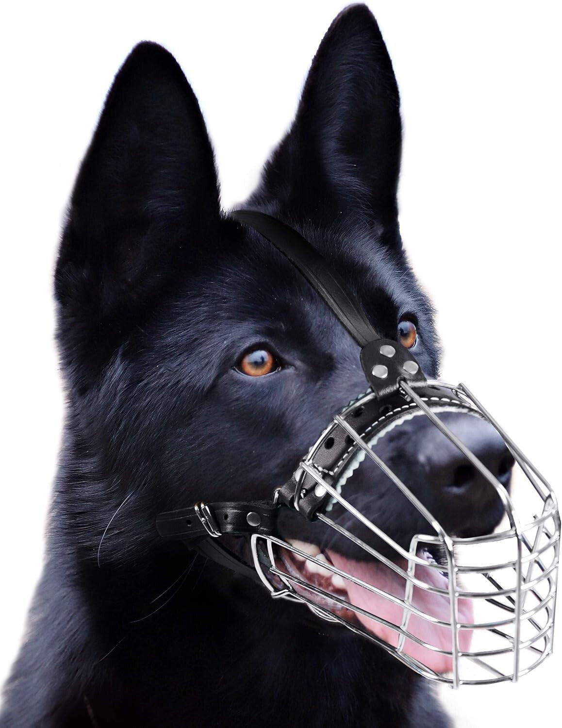 Comfortable Wire Basket Muzzle for Large Dogs - Ideal for Grooming & Outdoor Use