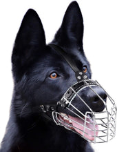 Load image into Gallery viewer, Comfortable Wire Basket Muzzle for Large Dogs - Ideal for Grooming &amp; Outdoor Use