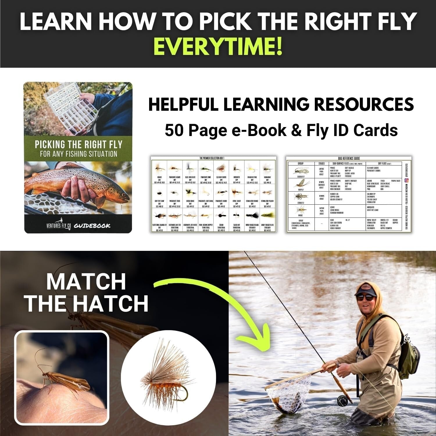 Assorted Fly Fishing Flies - 40 Hand-Tied Patterns for Trout, Bass, and More