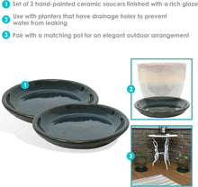 Load image into Gallery viewer, 7-Inch Flower Pot Saucers - Durable Ceramic Drainage Trays for Vibrant Gardens