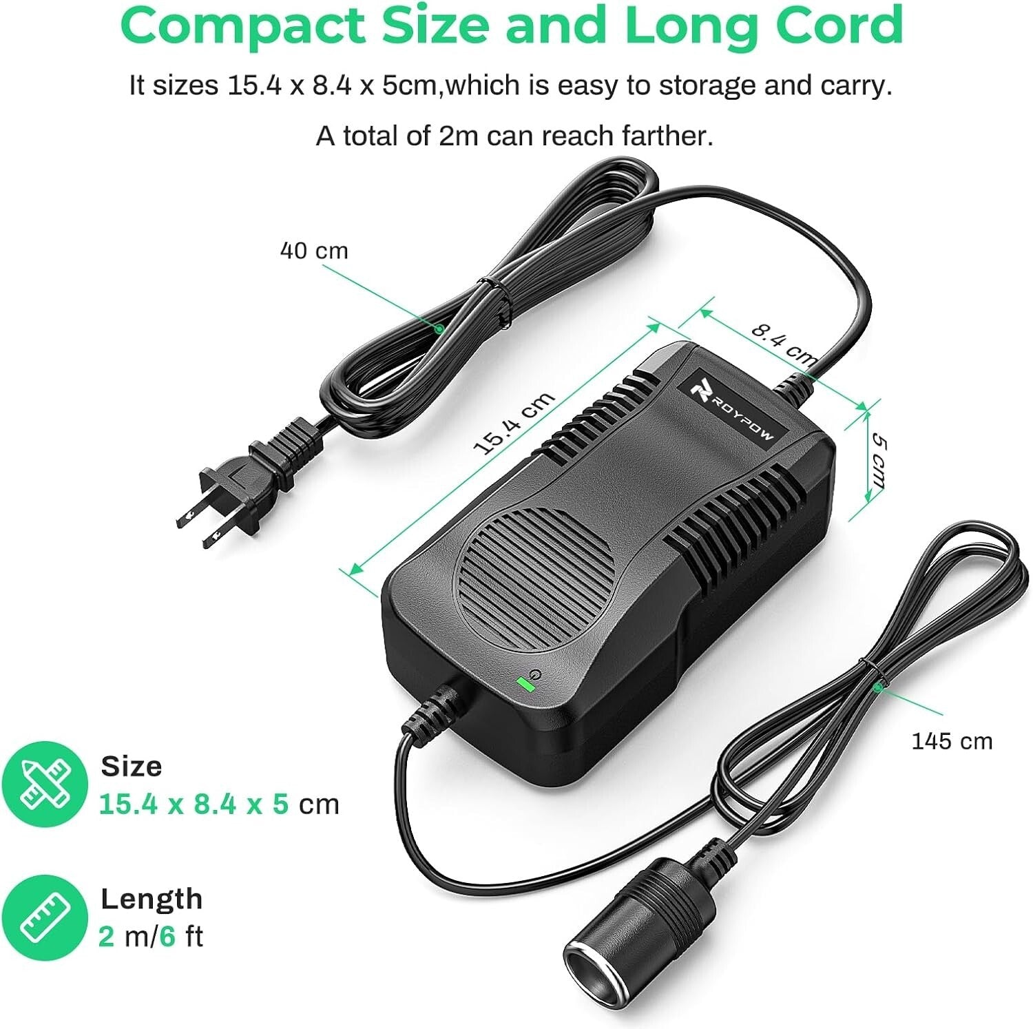 180W AC to DC Converter for 12V Automotive Electronics – Safe & Silent Operation