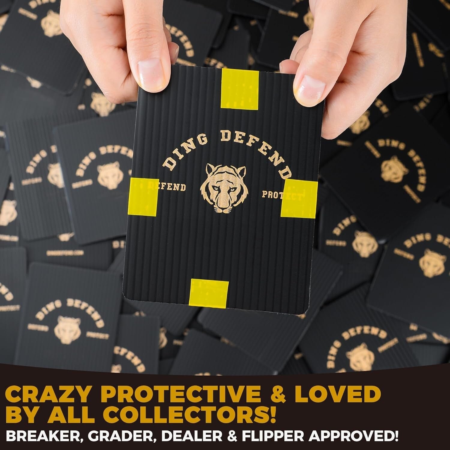 510 Pack Premium Tiger Design Trading Card Protectors for Secure Shipping