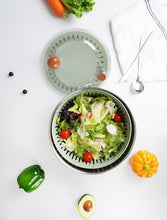 Load image into Gallery viewer, Stainless Steel Salad Spinner with Non-Slip Base for Effortless Vegetable Drying