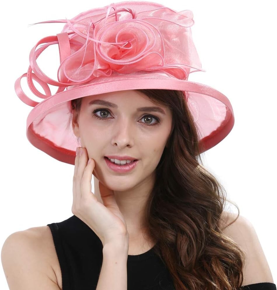 Elegant Women's Cloche Hat - Adjustable Tea Party Fascinator for Derby Day