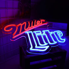 Load image into Gallery viewer, Handmade Miller Lite Neon Sign - Dimmable Wall Decor for Home Bars and Pubs