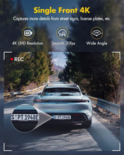 Load image into Gallery viewer, Real 4K and 1080P Dual Dash Camera with 24/7 Protection &amp; Lifetime Support
