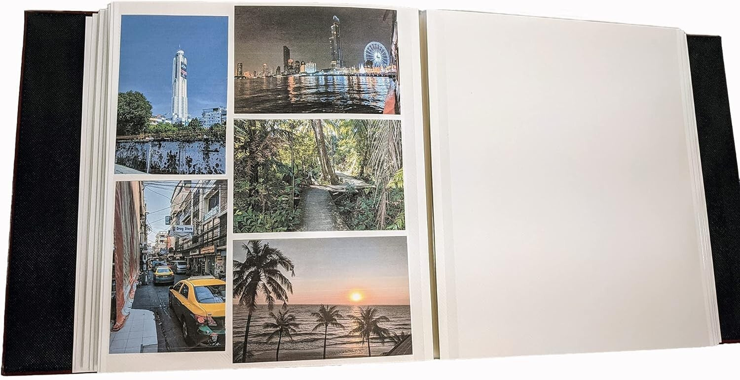 Elegant Vegan Leather Graduation Photo Album - 100 Pages & Self-Adhesive Sheets