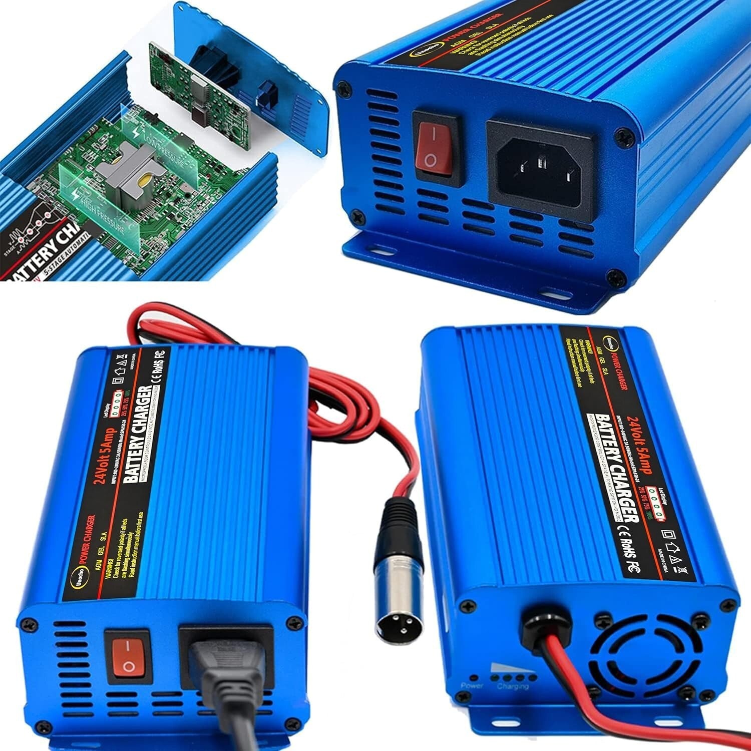 5A 24V Smart Battery Maintainer with Global Input & Multiple Safety Protections